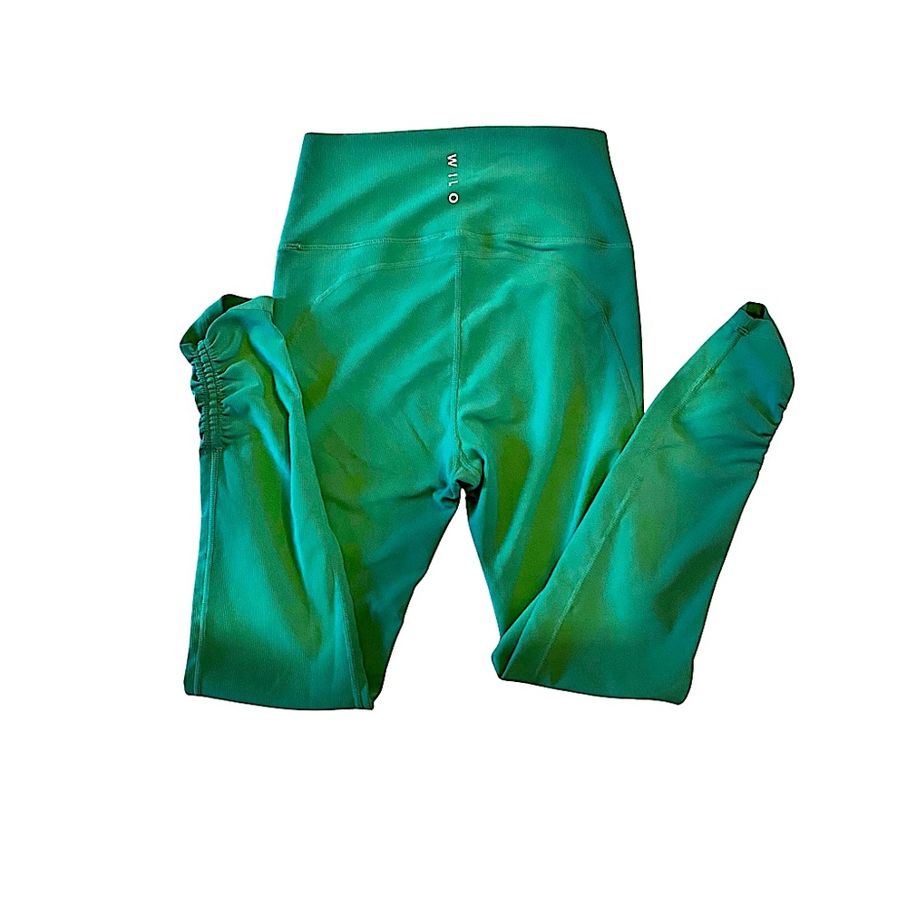 WILO the label sea green ribbed leggings size small - Picture 3 of 6